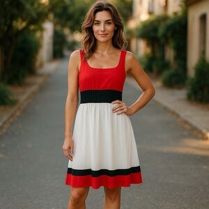 Anne Klein cotton & silk dress